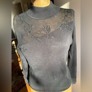 DARK FEMININE GOTH WHIMSIGOTH OLD MONEY DARK COQUETTE  Embroidered  Sweater